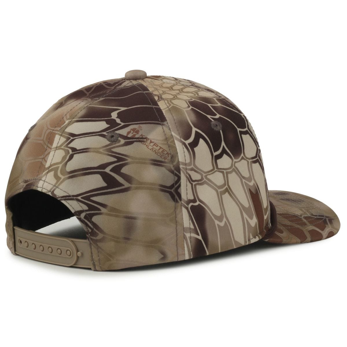 OC Sports OC550CAMO Performance 5-Panel Camo Cap - Kryptek Highlander/Brown Cord