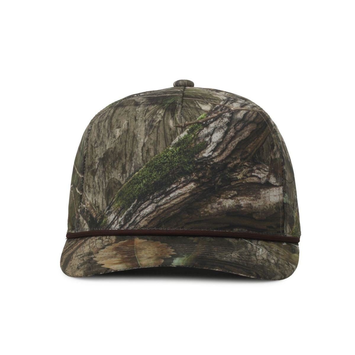 OC Sports OC550CAMO Performance 5-Panel Camo Cap - Mossy Oak Country DNA/Brown Cord