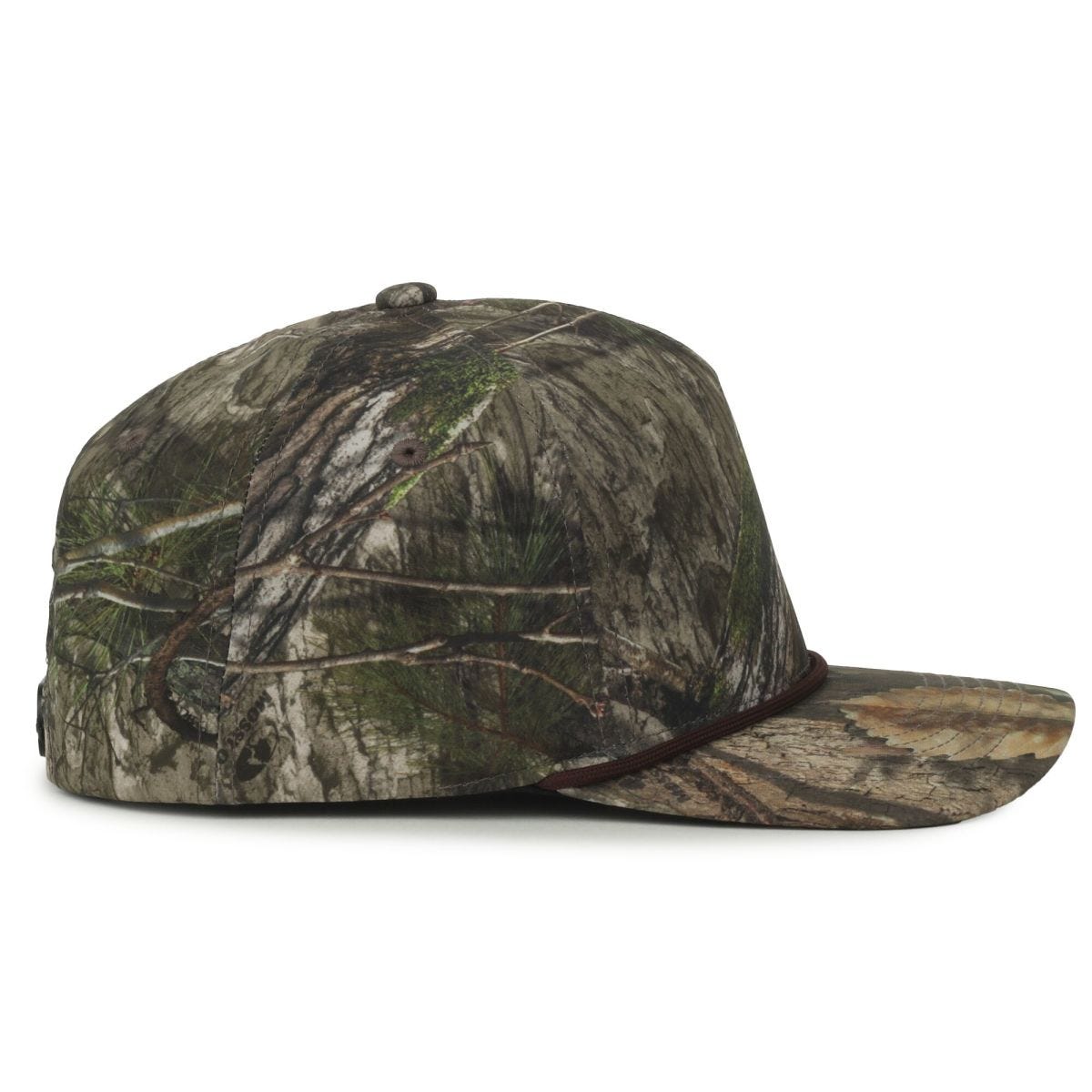 OC Sports OC550CAMO Performance 5-Panel Camo Cap - Mossy Oak Country DNA/Brown Cord