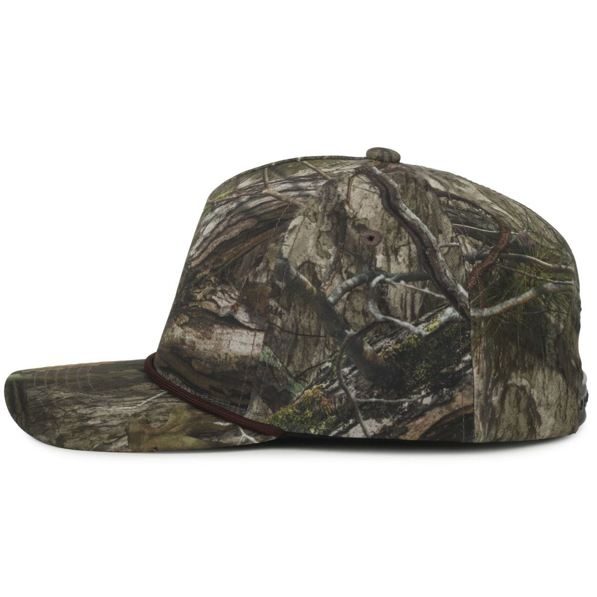 OC Sports OC550CAMO Performance 5-Panel Camo Cap - Mossy Oak Country DNA/Brown Cord