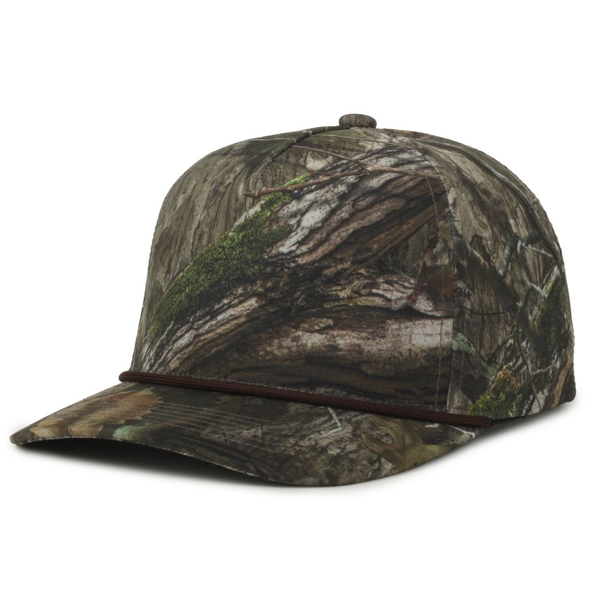OC Sports OC550CAMO Performance 5-Panel Camo Cap - Mossy Oak Country DNA/Brown Cord