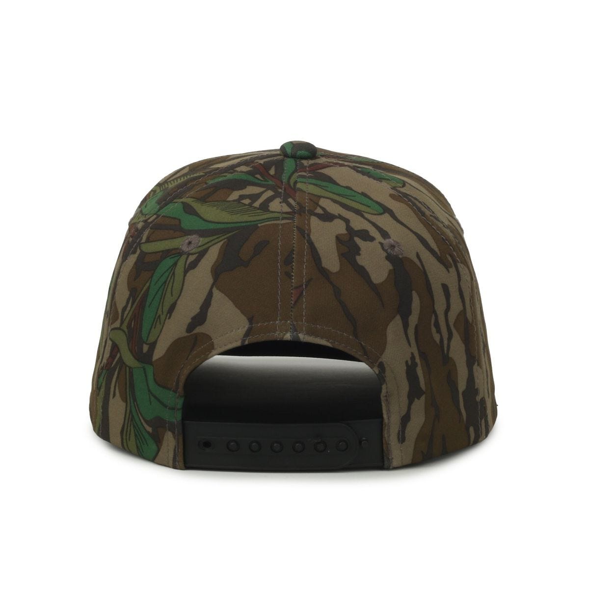 OC Sports OC550CAMO Performance 5-Panel Camo Cap - Mossy Oak Greenleaf/Black Cord