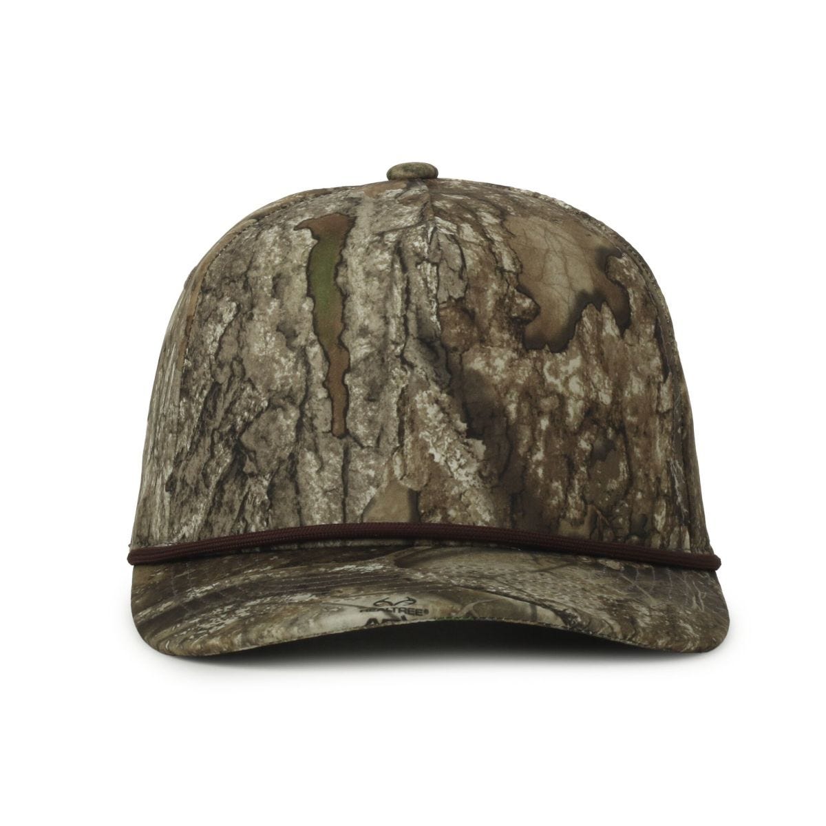 OC Sports OC550CAMO Performance 5-Panel Camo Cap - Realtree APX/Brown Cord