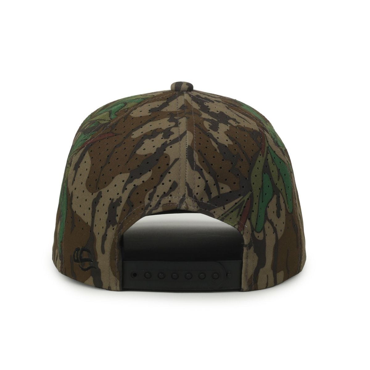 OC Sports OC551CAMO Perforated Camo 5-Panel Cap - Mossy Oak Greenleaf/Black Cord