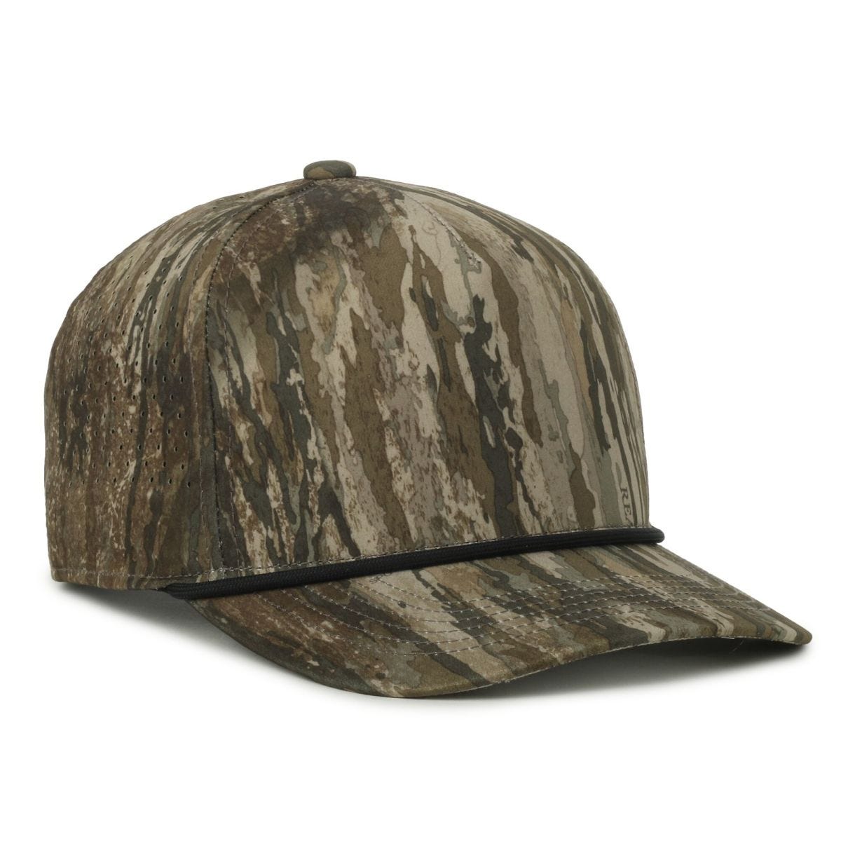 OC Sports OC551CAMO Perforated Camo 5-Panel Cap - Realtree Legacy/Black Cord