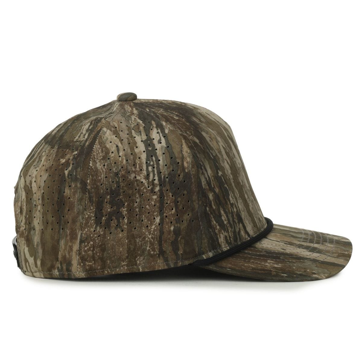 OC Sports OC551CAMO Perforated Camo 5-Panel Cap - Realtree Legacy/Black Cord