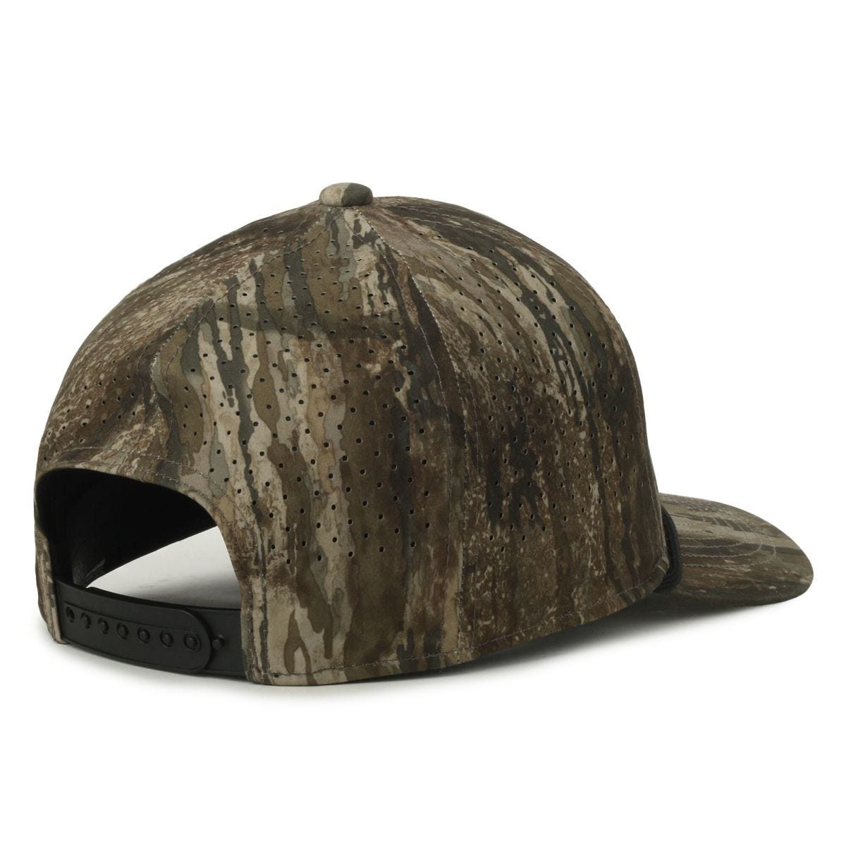 OC Sports OC551CAMO Perforated Camo 5-Panel Cap - Realtree Legacy/Black Cord