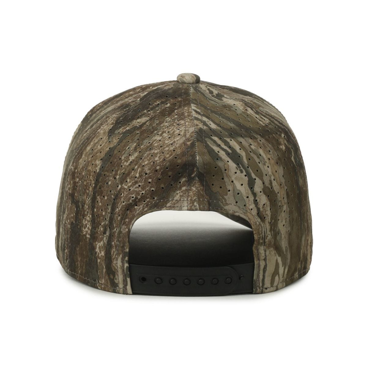 OC Sports OC551CAMO Perforated Camo 5-Panel Cap - Realtree Legacy/Black Cord
