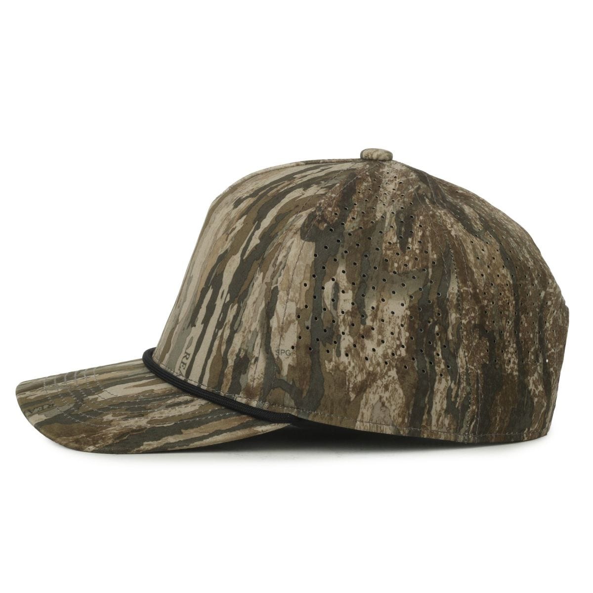 OC Sports OC551CAMO Perforated Camo 5-Panel Cap - Realtree Legacy/Black Cord
