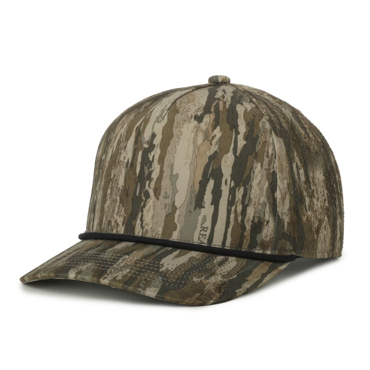 OC Sports OC551CAMO Perforated Camo 5-Panel Cap - Realtree Legacy/Black Cord