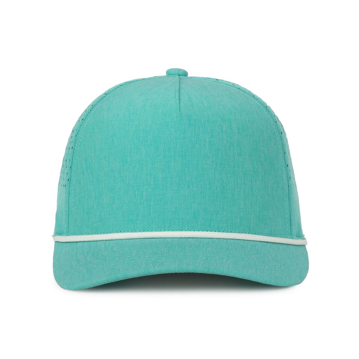 OC Sports OC551PF Perforated Performance 5-Panel with Cord Cap - Heathered Teal White Cord