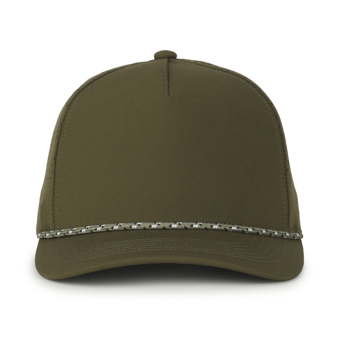 OC Sports OC551PF Perforated Performance 5-Panel with Cord Cap - Olive Multi Cord