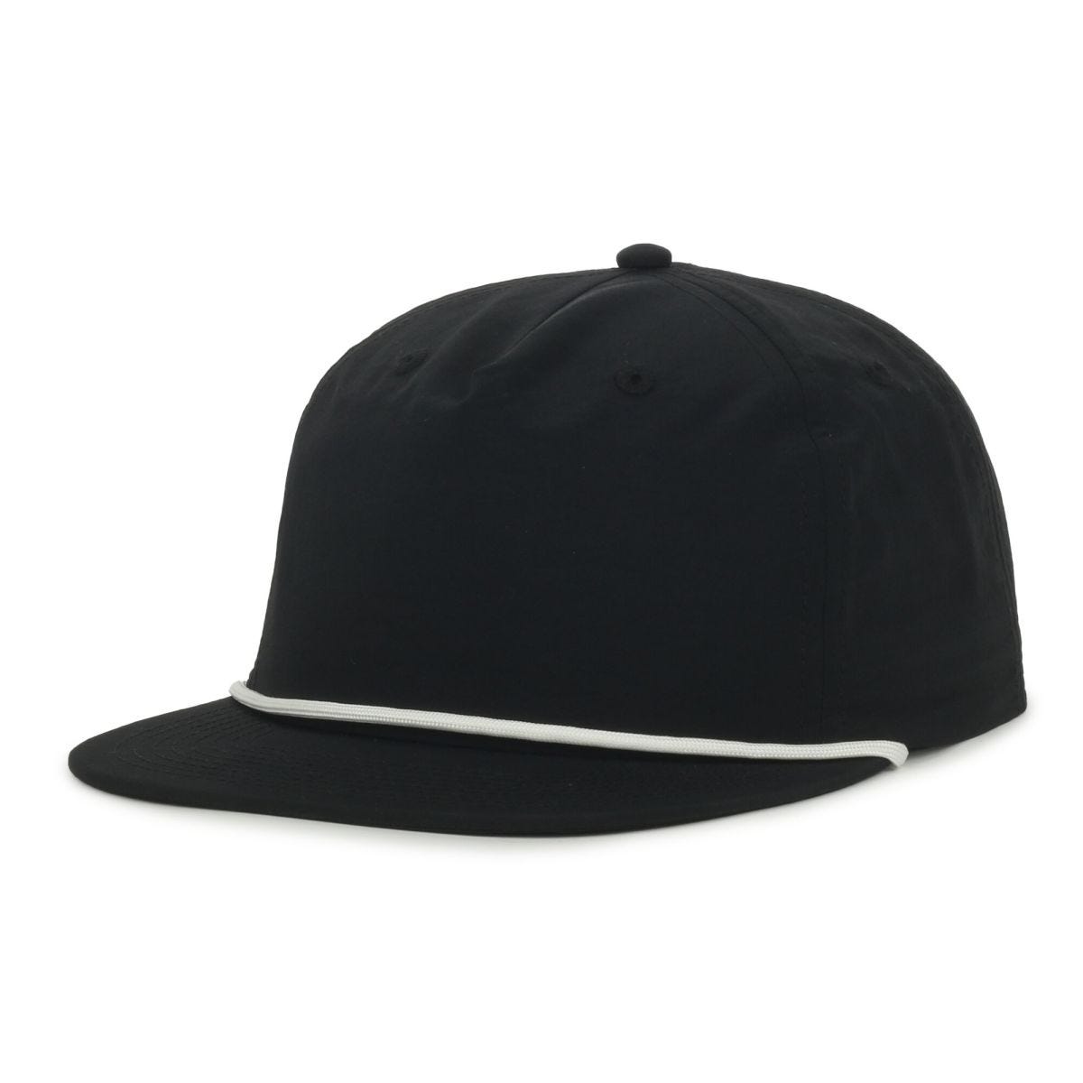 OC Sports OC556 5-Panel High Crown Cord Cap - Black White Cord
