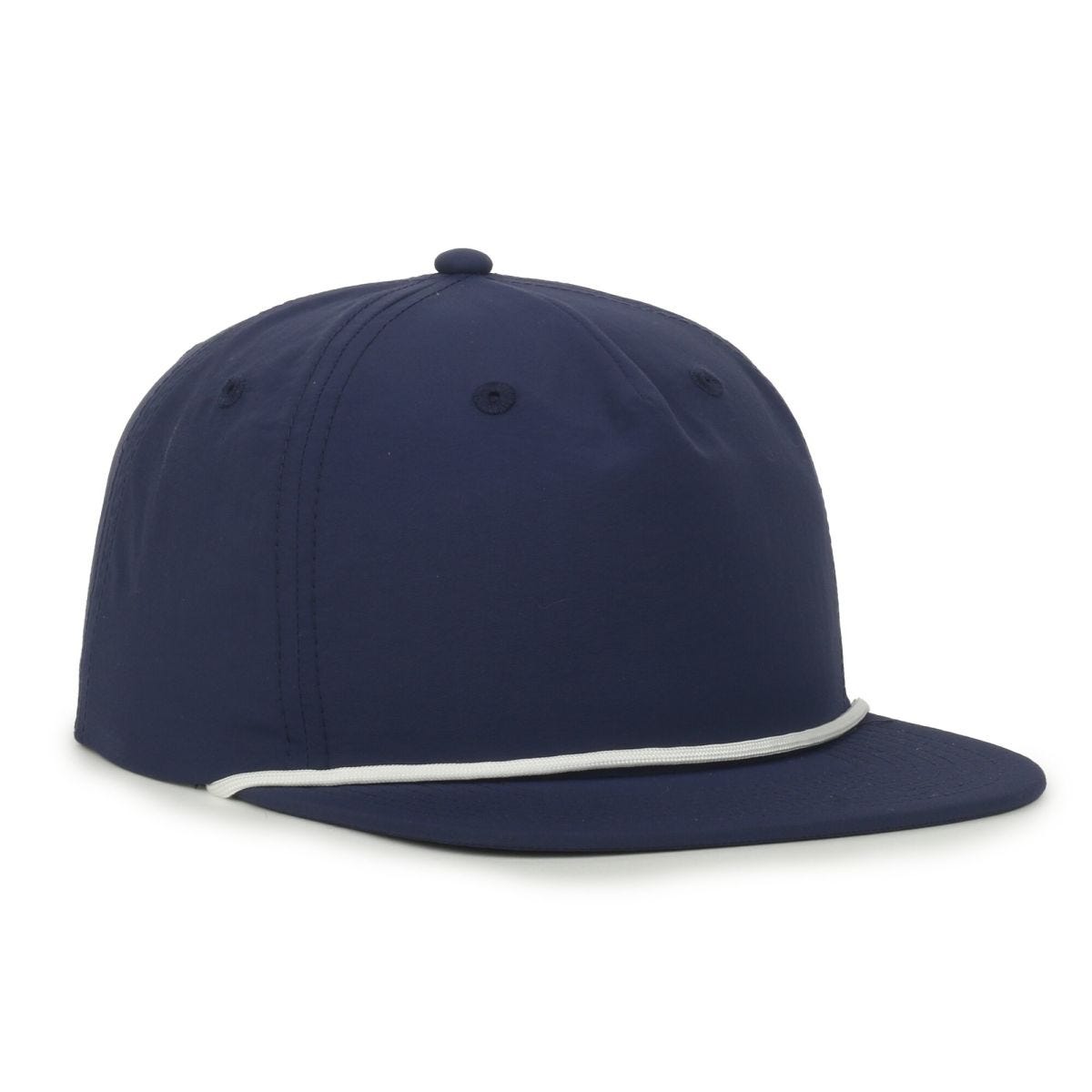 OC Sports OC556 5-Panel High Crown Cord Cap - Navy White Cord