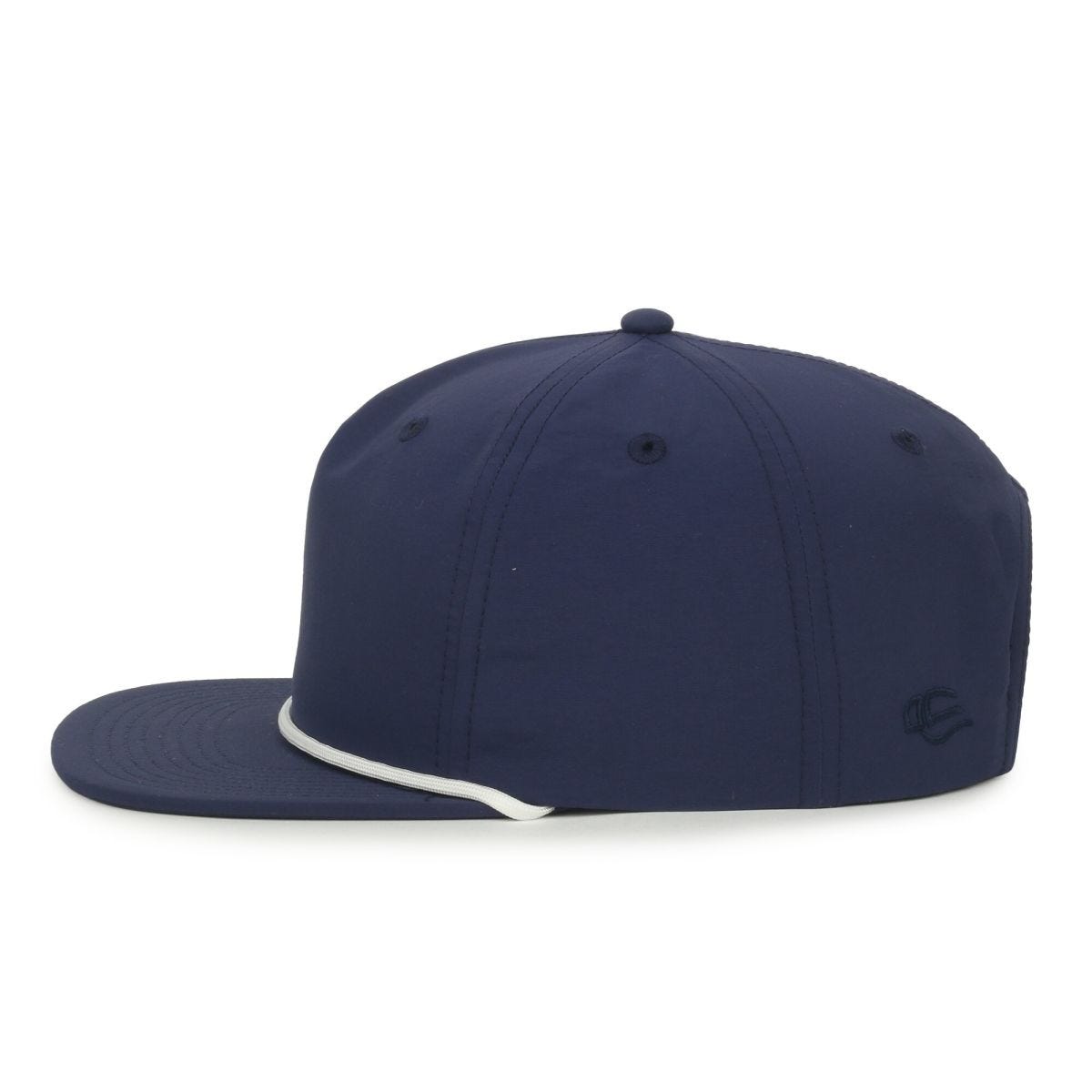 OC Sports OC556 5-Panel High Crown Cord Cap - Navy White Cord