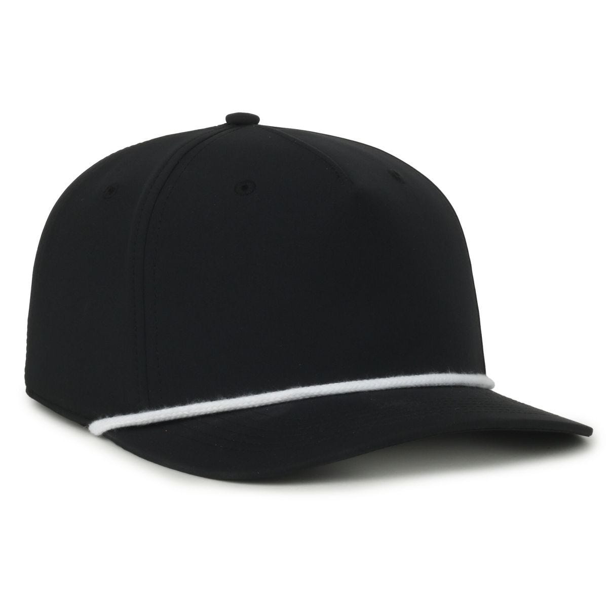 OC Sports OC558 Recycled Solid Back Cord Cap - Black White Cord