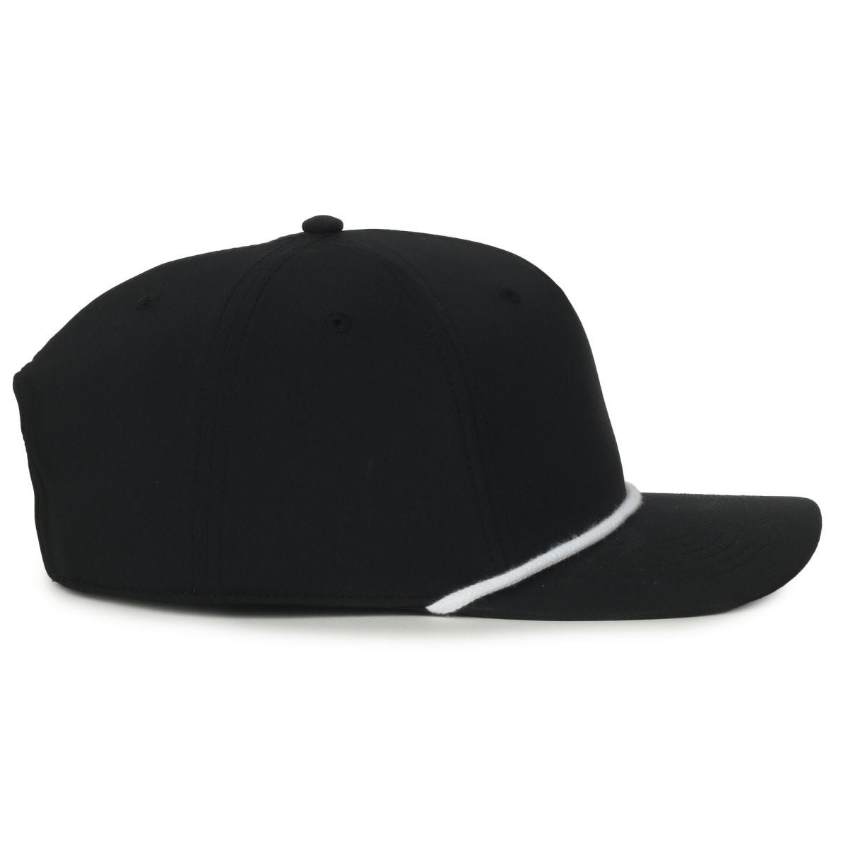 OC Sports OC558 Recycled Solid Back Cord Cap - Black White Cord