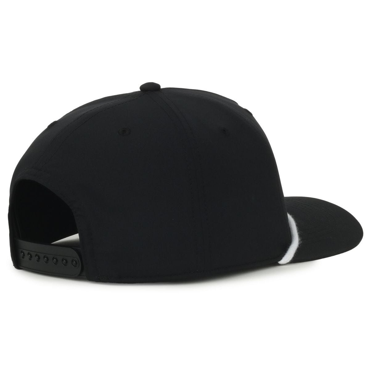 OC Sports OC558 Recycled Solid Back Cord Cap - Black White Cord