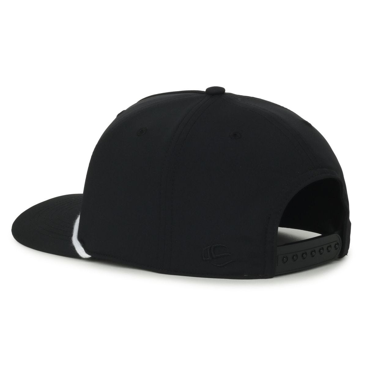 OC Sports OC558 Recycled Solid Back Cord Cap - Black White Cord