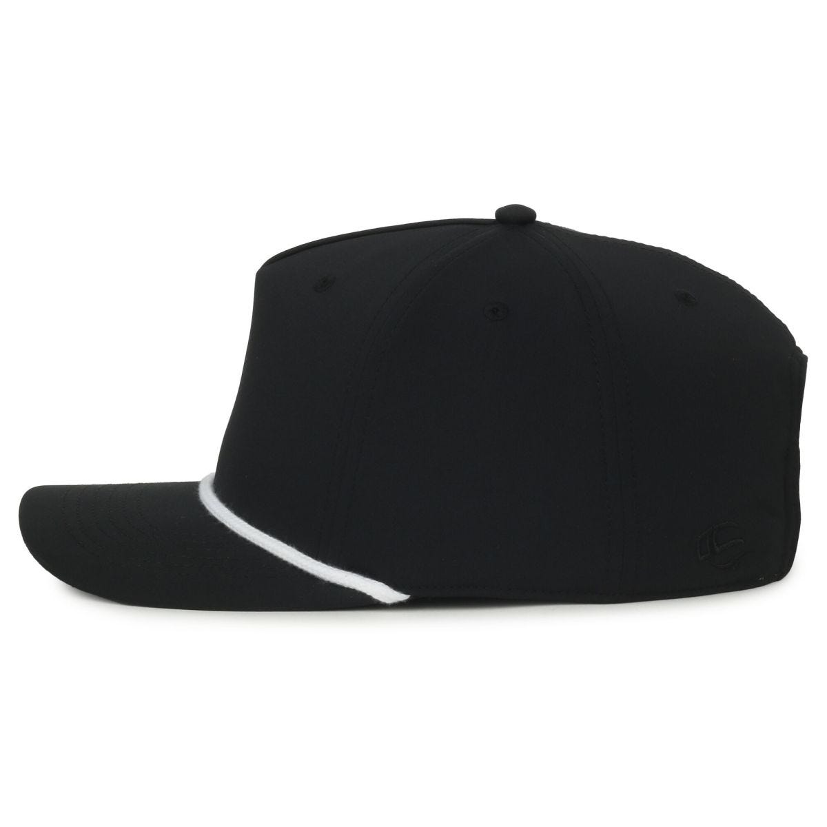 OC Sports OC558 Recycled Solid Back Cord Cap - Black White Cord