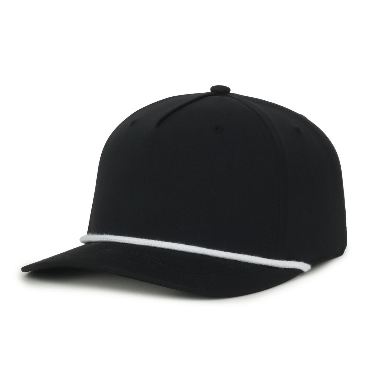 OC Sports OC558 Recycled Solid Back Cord Cap - Black White Cord