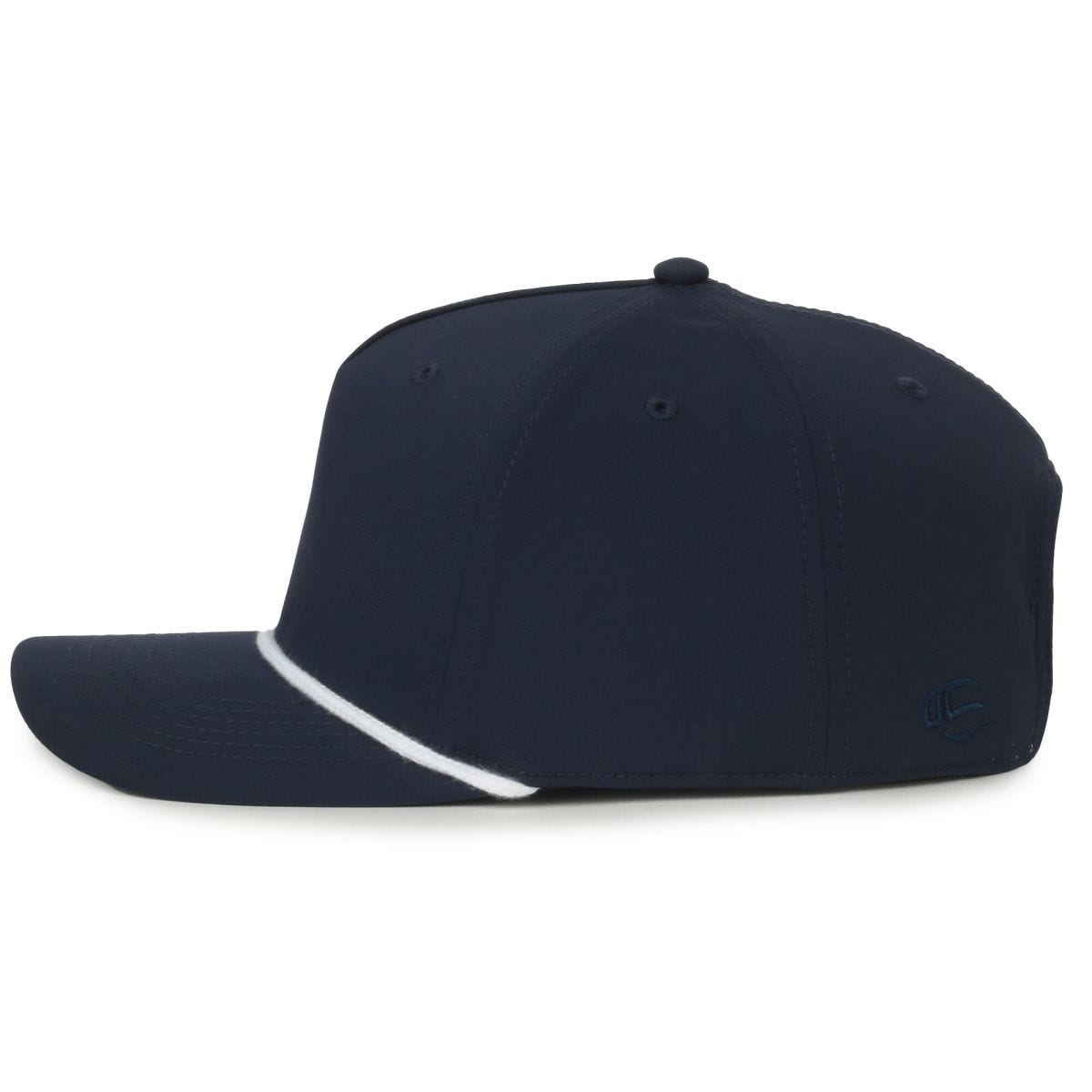OC Sports OC558 Recycled Solid Back Cord Cap - Navy White Cord