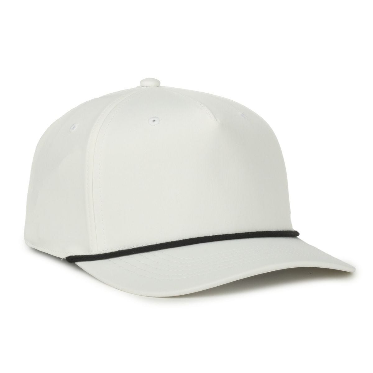 OC Sports OC558 Recycled Solid Back Cord Cap - White Black Cord