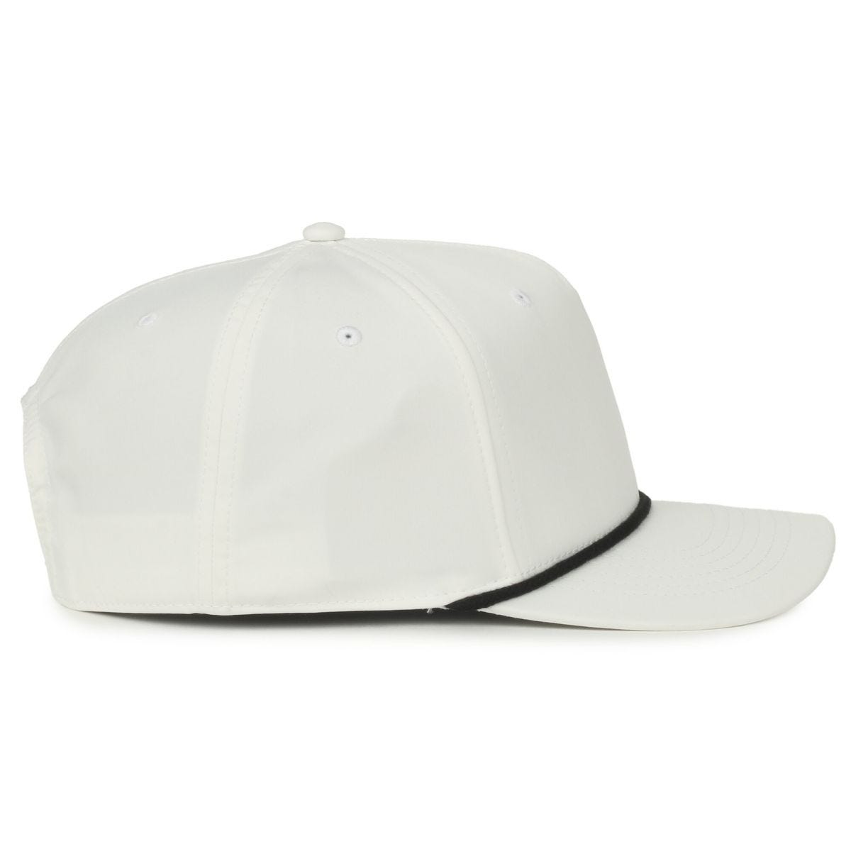 OC Sports OC558 Recycled Solid Back Cord Cap - White Black Cord