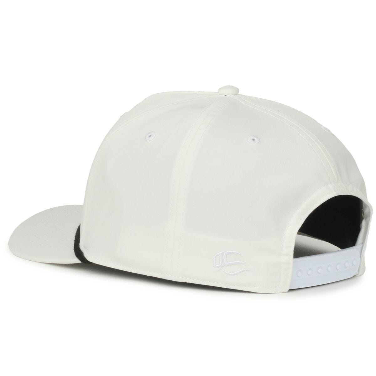 OC Sports OC558 Recycled Solid Back Cord Cap - White Black Cord