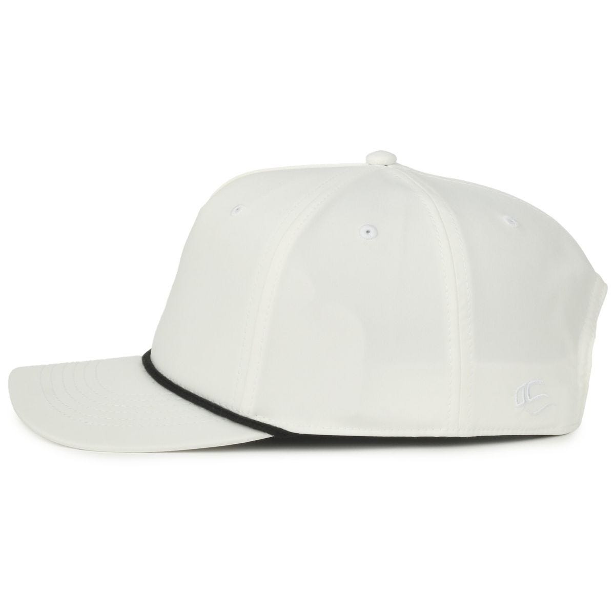 OC Sports OC558 Recycled Solid Back Cord Cap - White Black Cord