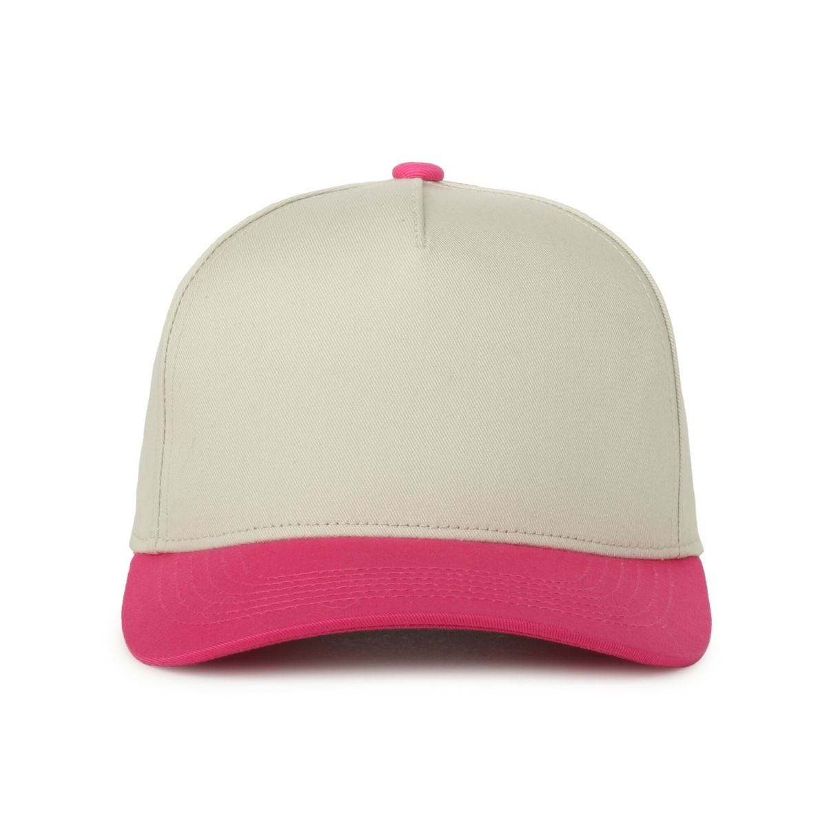 OC Sports OC560 Two-Tone 5-Panel Cap - Ivory Fuschia
