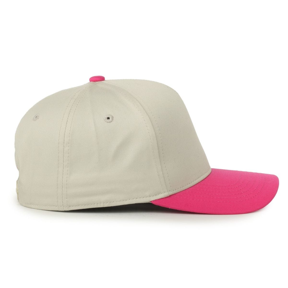 OC Sports OC560 Two-Tone 5-Panel Cap - Ivory Fuschia