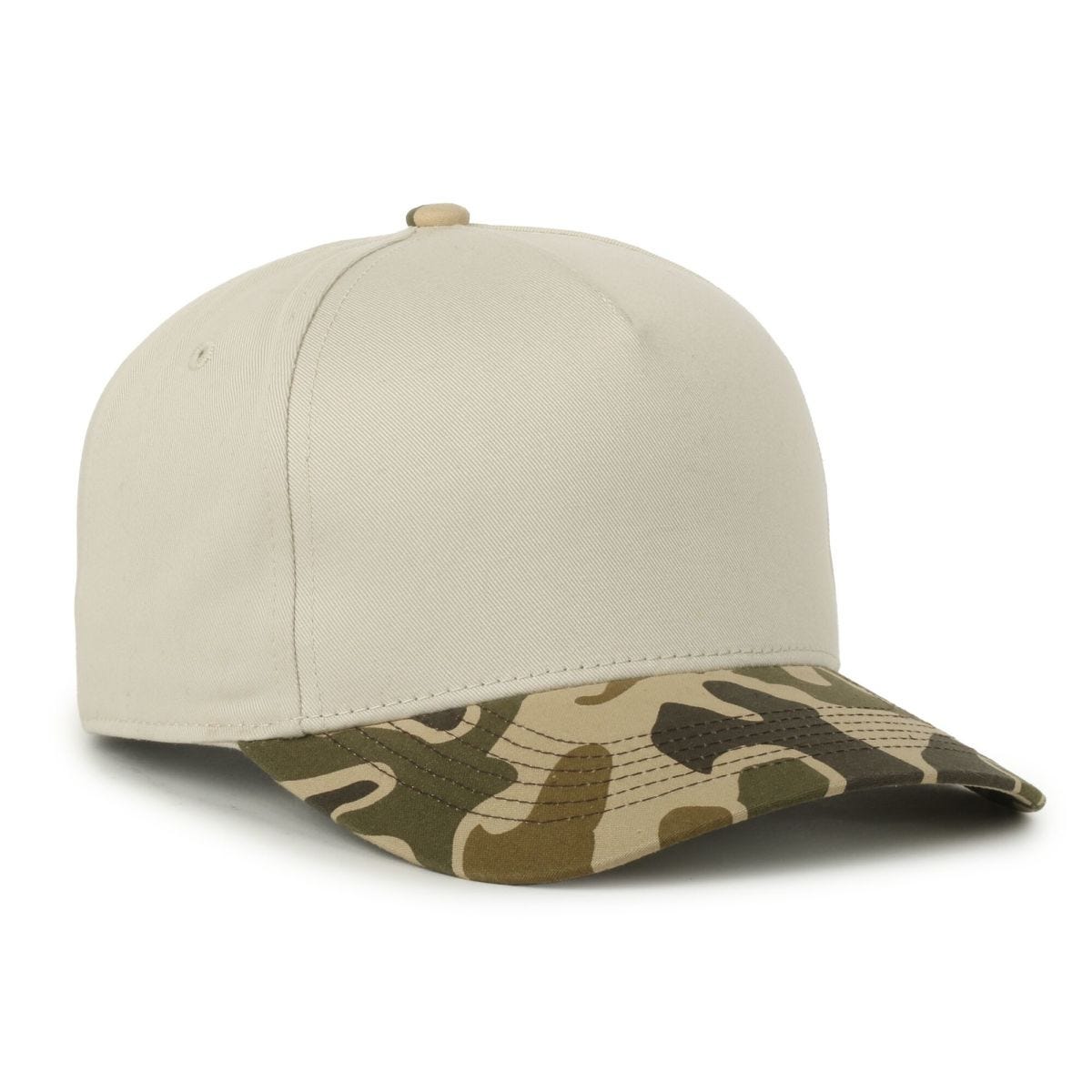 OC Sports OC560 Two-Tone 5-Panel Cap - Ivory Marsh