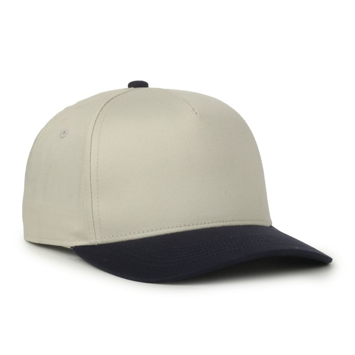 OC Sports OC560 Two-Tone 5-Panel Cap - Ivory Navy