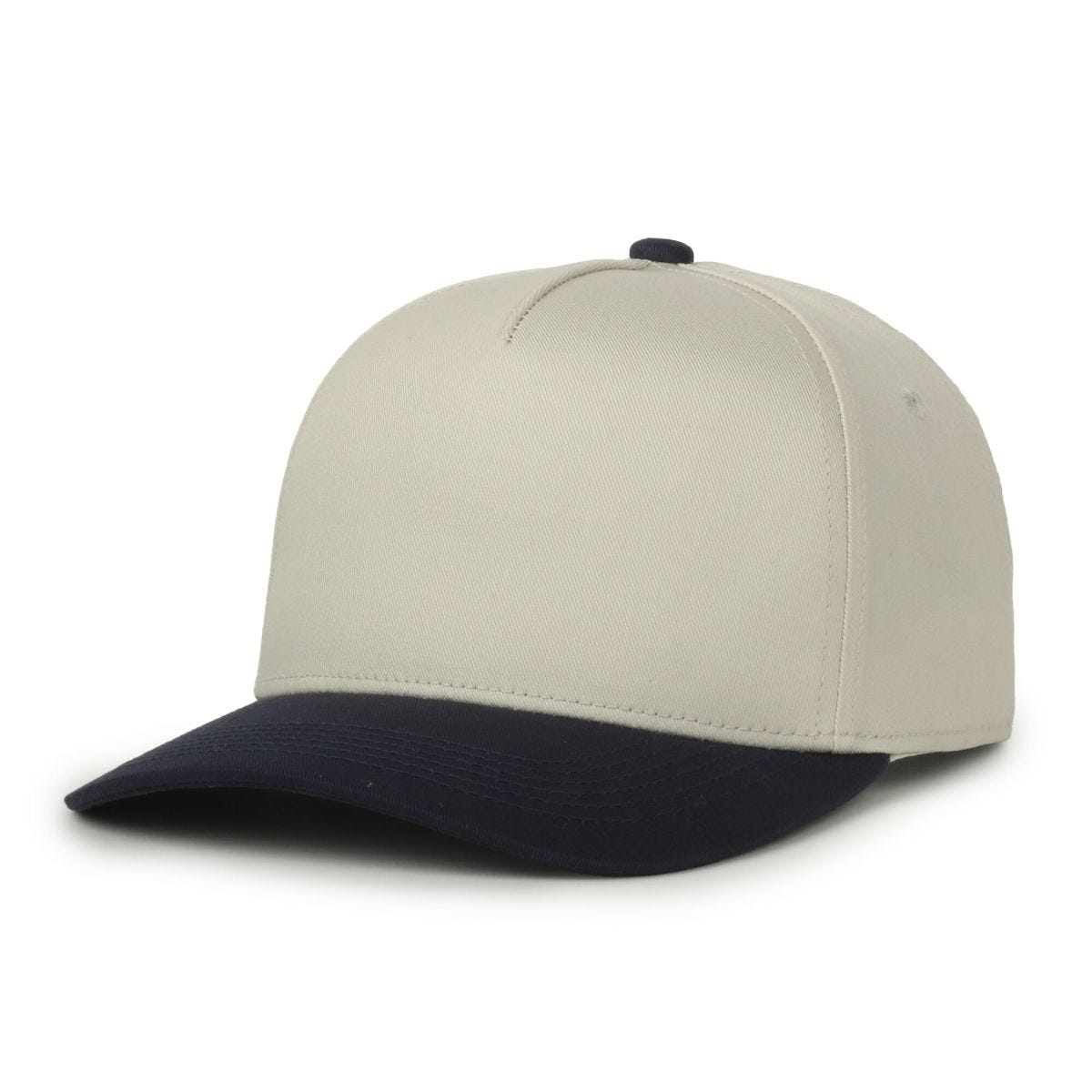 OC Sports OC560 Two-Tone 5-Panel Cap - Ivory Navy