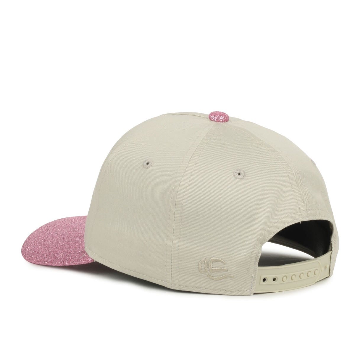 OC Sports OC560GLTR Two-Tone 5-Panel Glitter Cap - Ivory Hibiscus