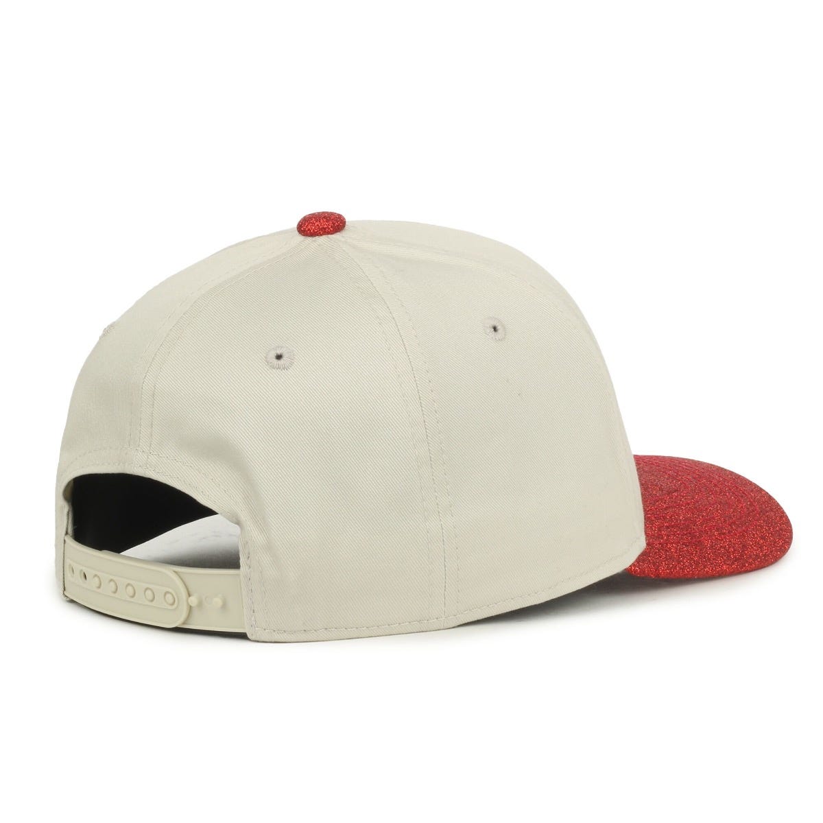 OC Sports OC560GLTR Two-Tone 5-Panel Glitter Cap - Ivory Ruby