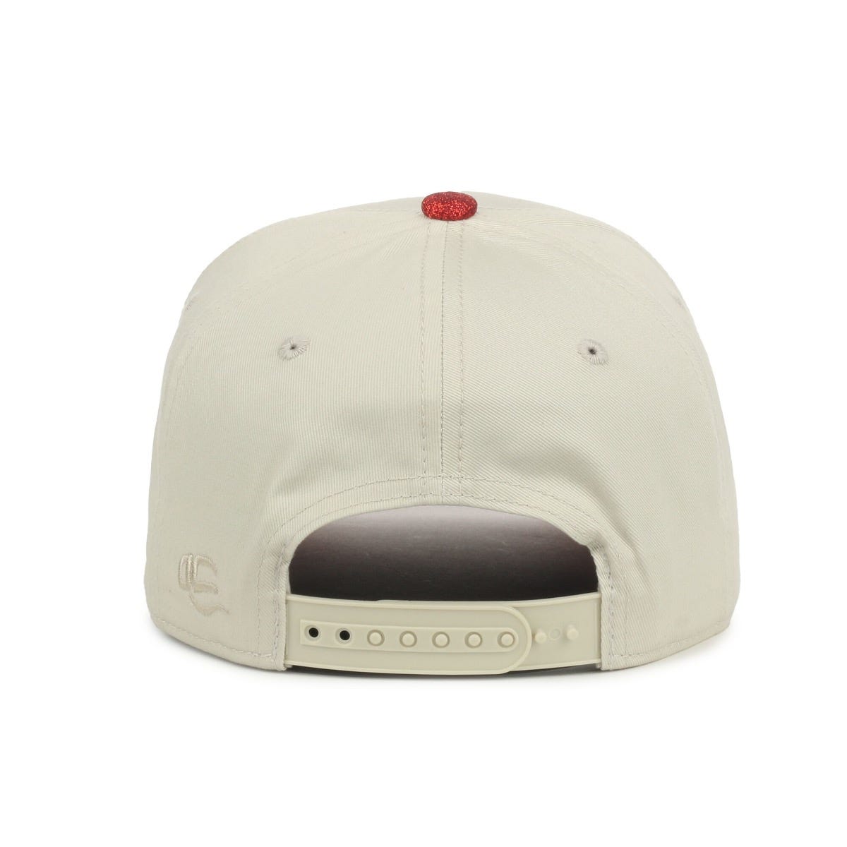 OC Sports OC560GLTR Two-Tone 5-Panel Glitter Cap - Ivory Ruby