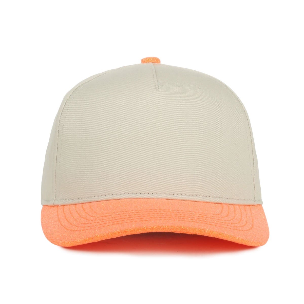 OC Sports OC560GLTR Two-Tone 5-Panel Glitter Cap - Ivory Sherbet