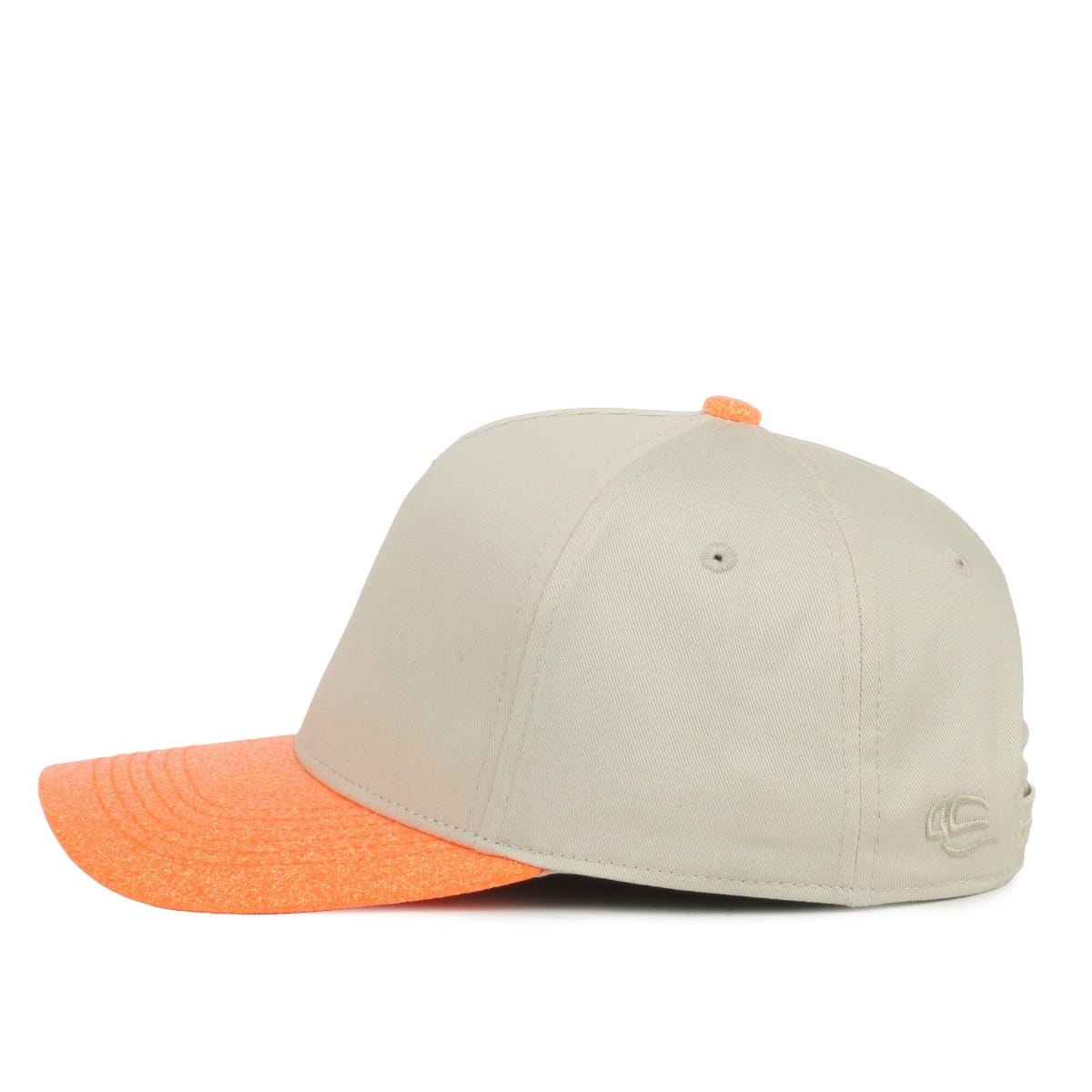 OC Sports OC560GLTR Two-Tone 5-Panel Glitter Cap - Ivory Sherbet