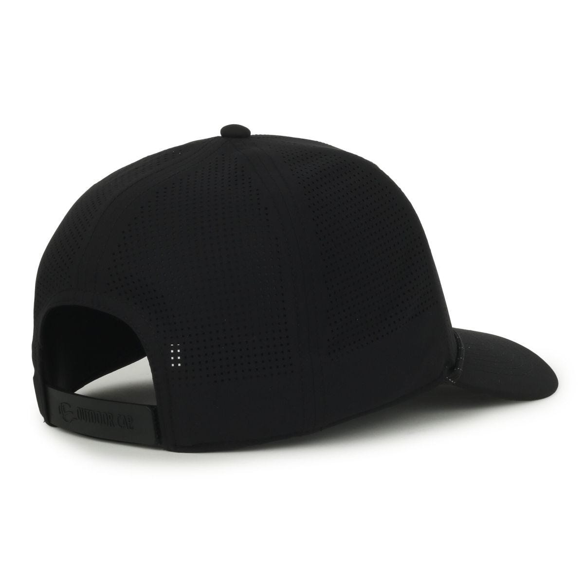 OC Sports OC660 Perforated Performance Cord Cap - Black Black Cord