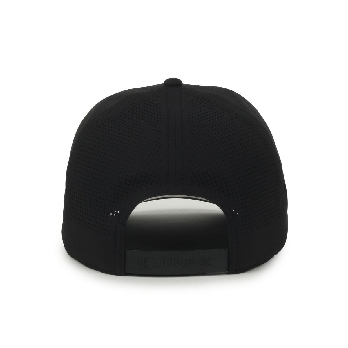 OC Sports OC660 Perforated Performance Cord Cap - Black Black Cord