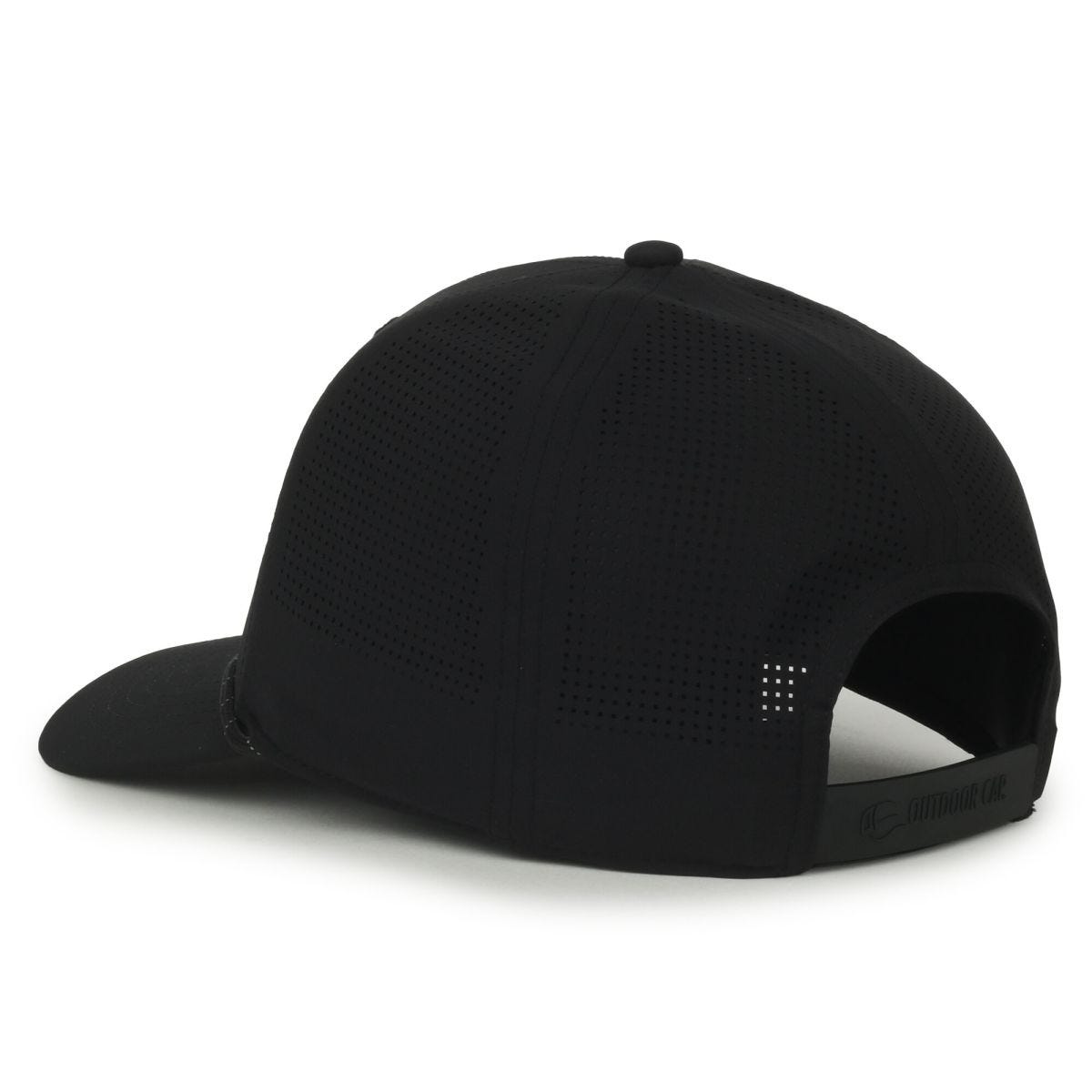OC Sports OC660 Perforated Performance Cord Cap - Black Black Cord