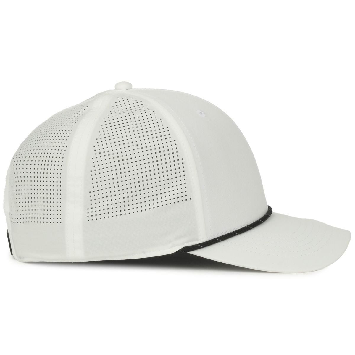 OC Sports OC660 Perforated Performance Cord Cap - White Black Cord