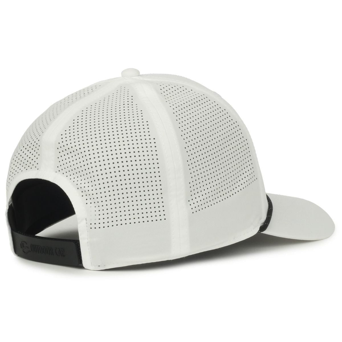 OC Sports OC660 Perforated Performance Cord Cap - White Black Cord