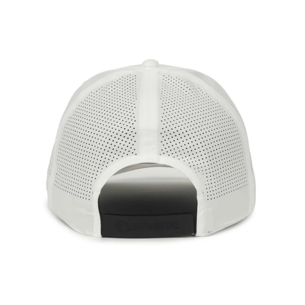 OC Sports OC660 Perforated Performance Cord Cap - White Black Cord