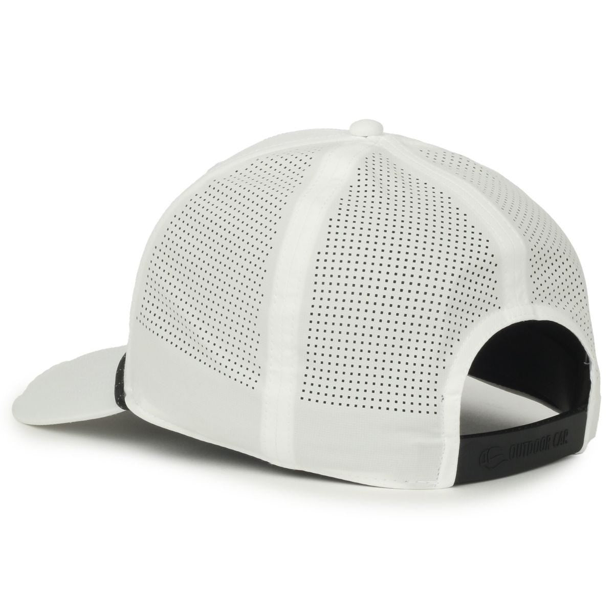 OC Sports OC660 Perforated Performance Cord Cap - White Black Cord