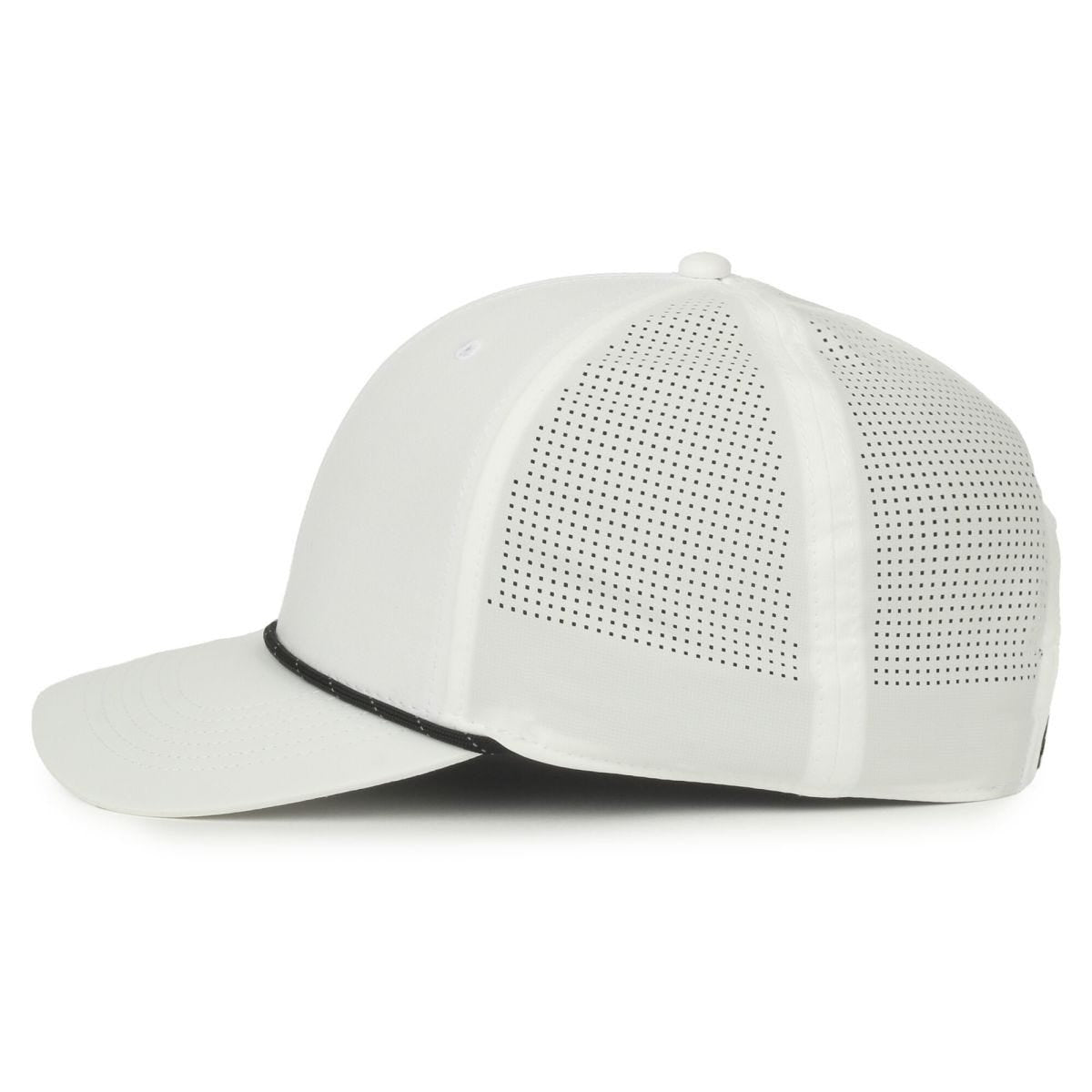 OC Sports OC660 Perforated Performance Cord Cap - White Black Cord