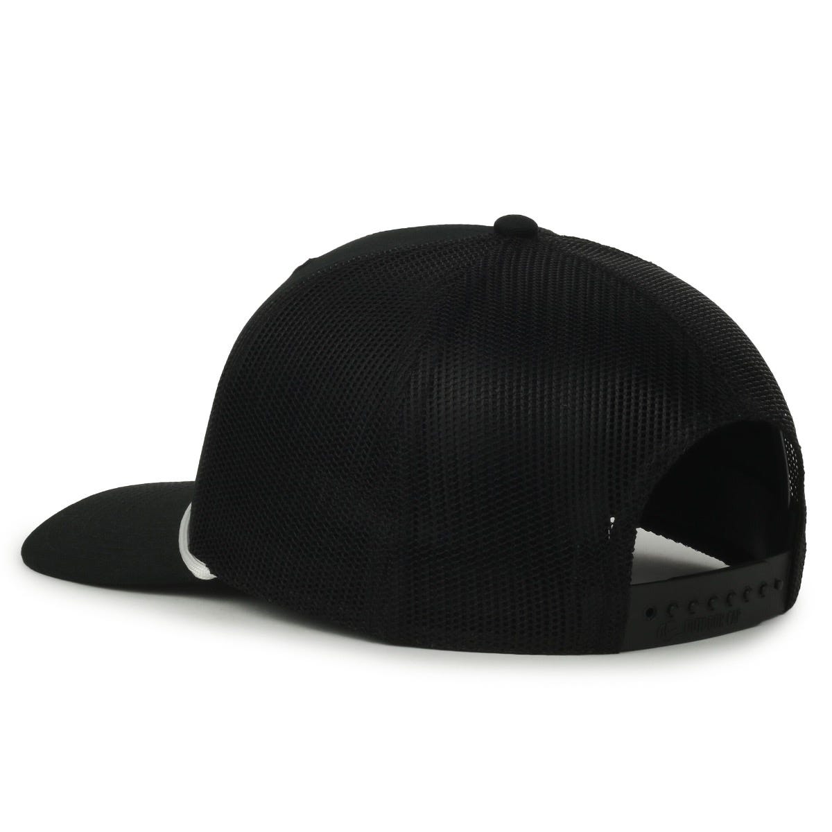 OC Sports OC771C Premium Modern Trucker with Cord Cap - Black Black White Cord