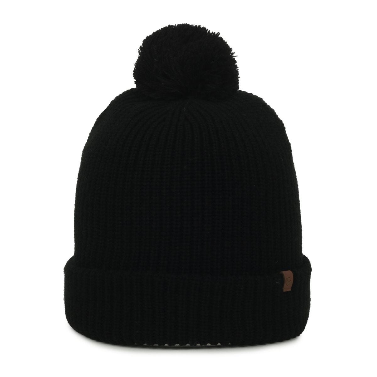 OC Sports OC811 Acrylic Cuffed Pom Beanie - Black